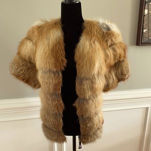 Genuine fox jacket vest S